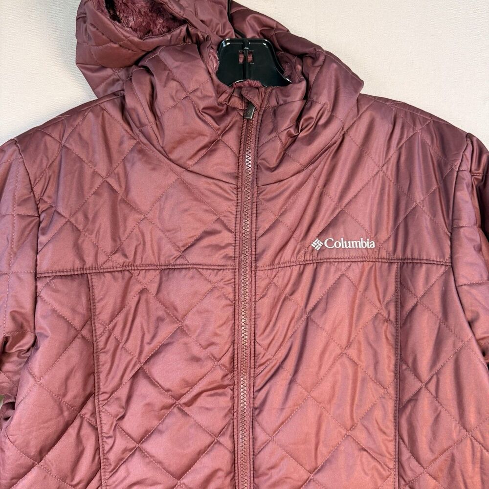 Columbia Women’s Copper Crest II Hooded Jacket X-Large Purple/Maroon - Picture 8 of 14